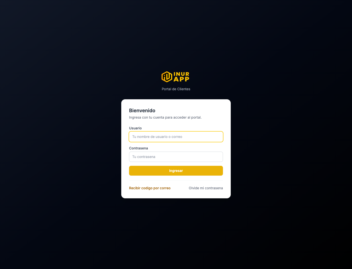 Ingreso al portal de clientes